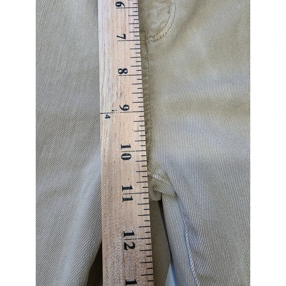 Judy Blue Tan Khaki Garment Dyed Cropped Straigtht Jeans Womens 13/31 - Picture 8 of 10